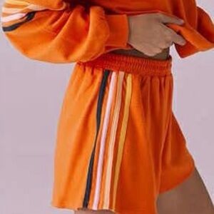 ❤️ Chaser Orange Athletic Shorts with Stripes NWT